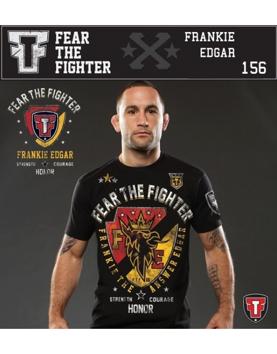 Camiseta Fear The Fighter Frank Edgard Signature Preta