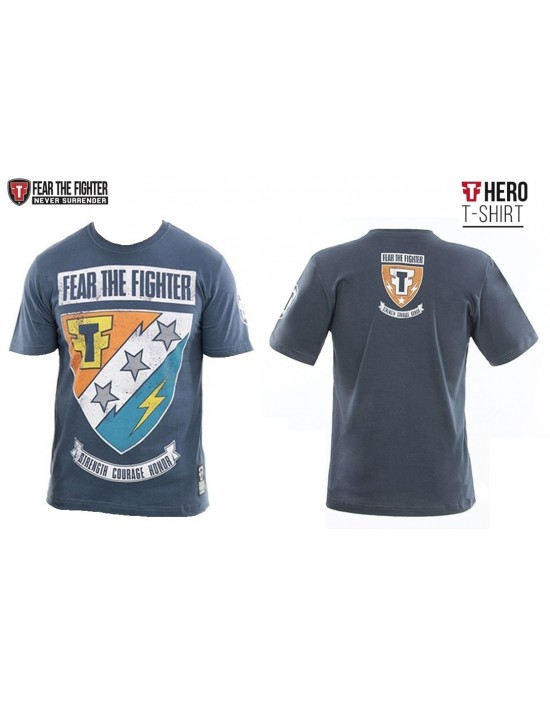 Camiseta Fear The Fighter Hero Cinza