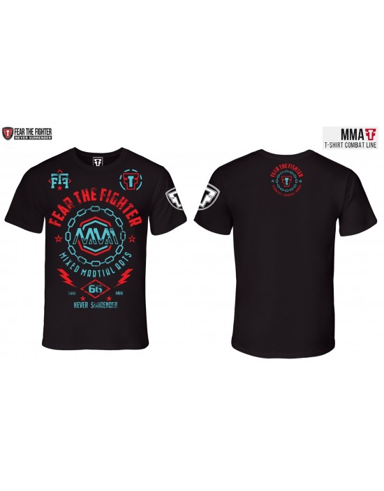 Camiseta Fear The Fighter MMA Preta