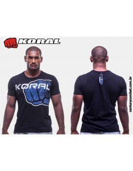 Camiseta Koral Brand International Preta Azul