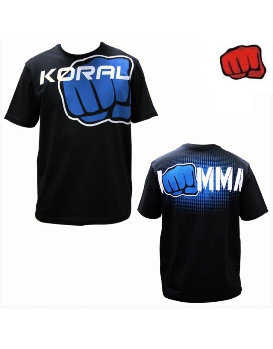 Camiseta Koral I Am MMA Preta Azul