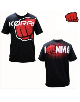 Camiseta Koral I Am MMA Preta Vermelha