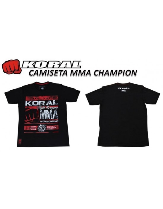 Camiseta Koral MMA Champion Preta