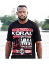 Camiseta Koral MMA Octogono Preta Vermelha