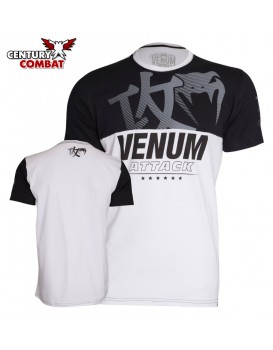 Camiseta Venum Attack Branca Preta