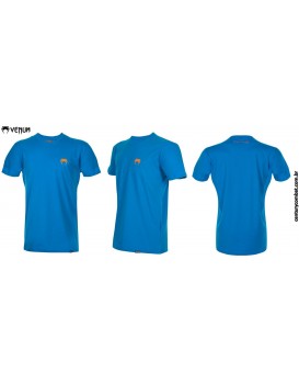 Camiseta Venum Classic Careca Azul Laranja