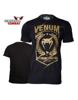 Camiseta Venum Legends Muay Thai Preta Dourada
