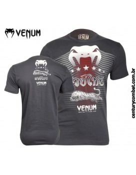 Camiseta Venum Muay Thai Team Cinza