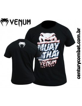 Camiseta Venum Muay thai Type Preta
